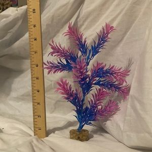 Pink and blue aquarium plants